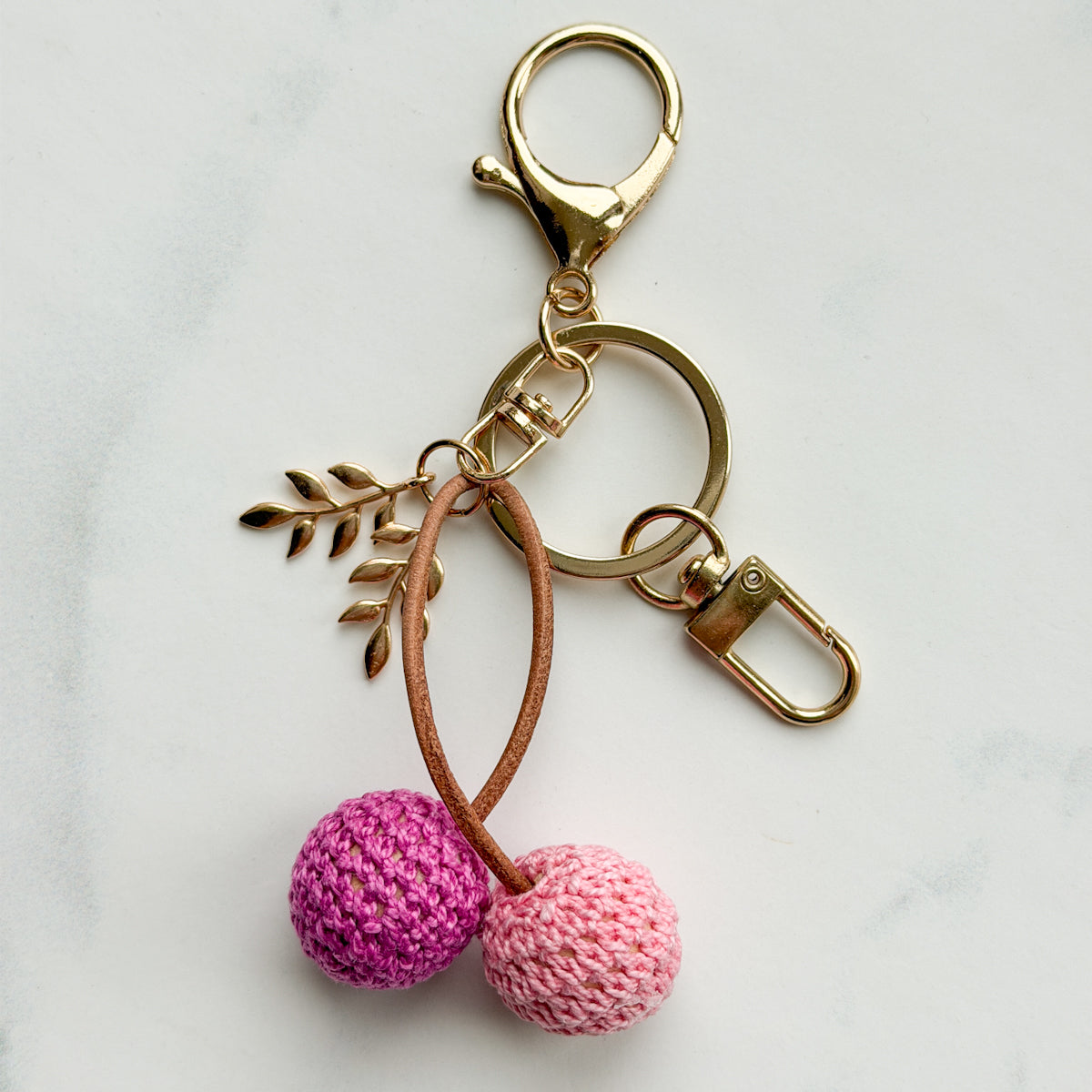 Cherry Crochet Accented Clip-on Clip-off Clasps | Choose Color
