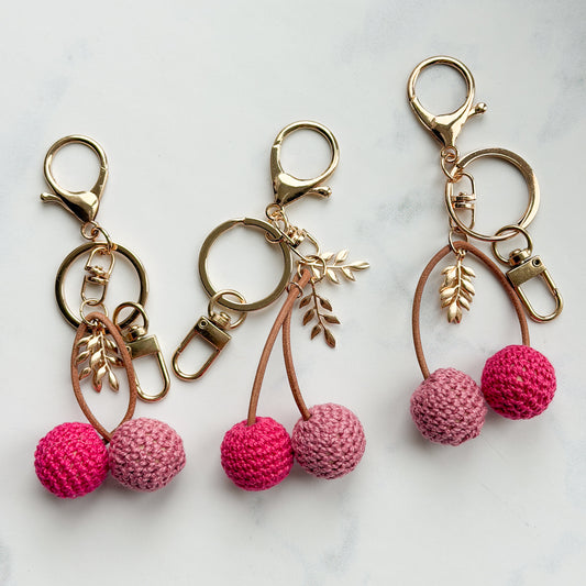 Cherry Crochet Accented Clip-on Clip-off Clasps | Choose Color