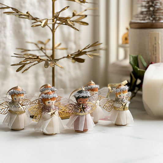 Hand Painted Christmas Angel Ornaments | Choose Color