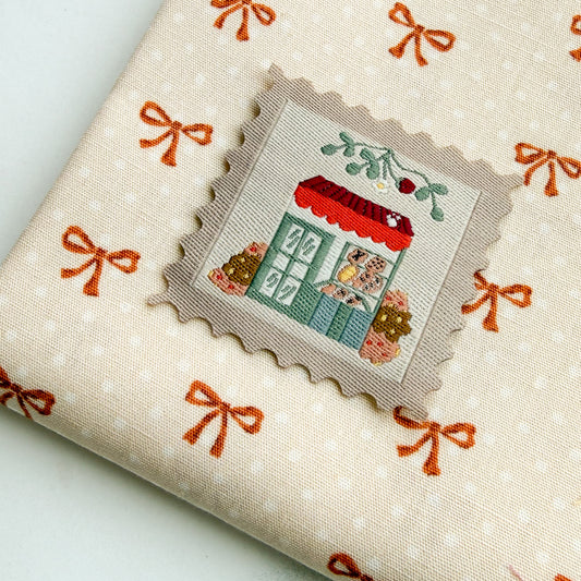 Cozy Bakery Stamp-shaped Woven Labels | Three Labels