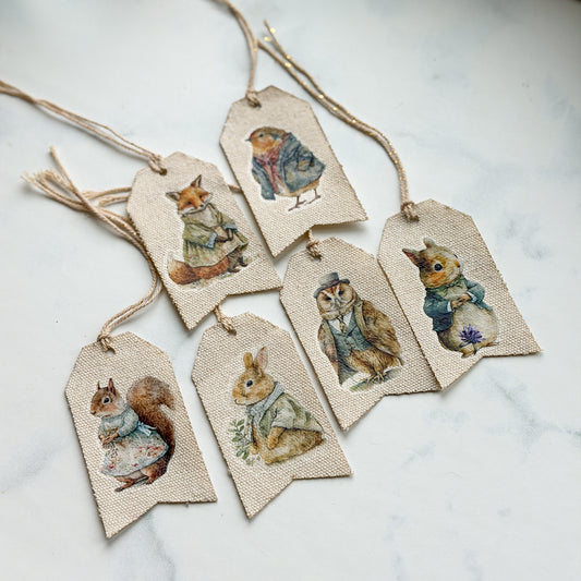 Spring Fabric Tags Easter Cottage Core Embellishment | Set No.2