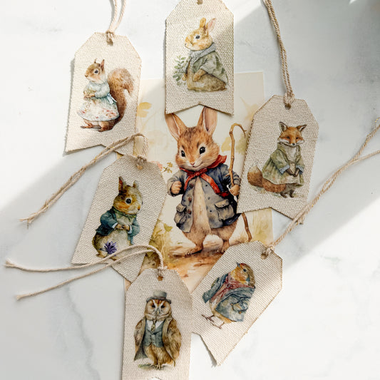 Spring Fabric Tags Easter Cottage Core Embellishment | Set No.2