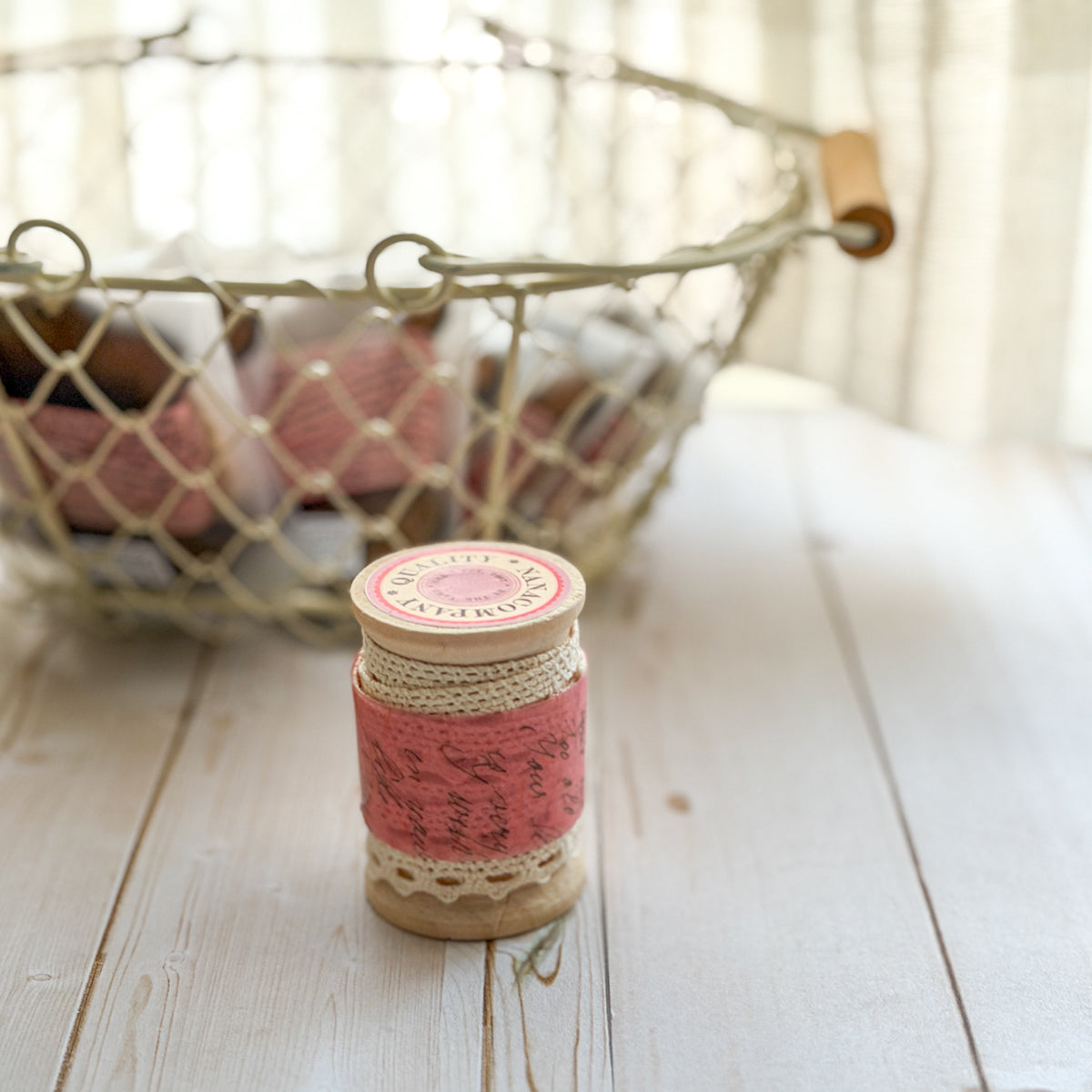 Cotton Crochet Sewing Trim - nanaCompany Wooden Bobbin