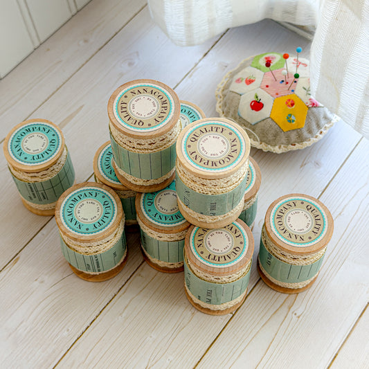 Scalloped Cotton Crochet Sewing Trim - nanaCompany Wooden Bobbin