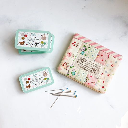 Cross-stitched Bear Patchwork Needle Book  | No.1