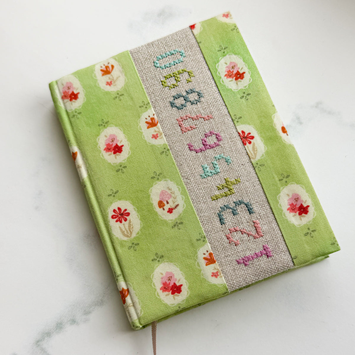 Cross-stitched Numbers Book-bound Needle Book | No.1