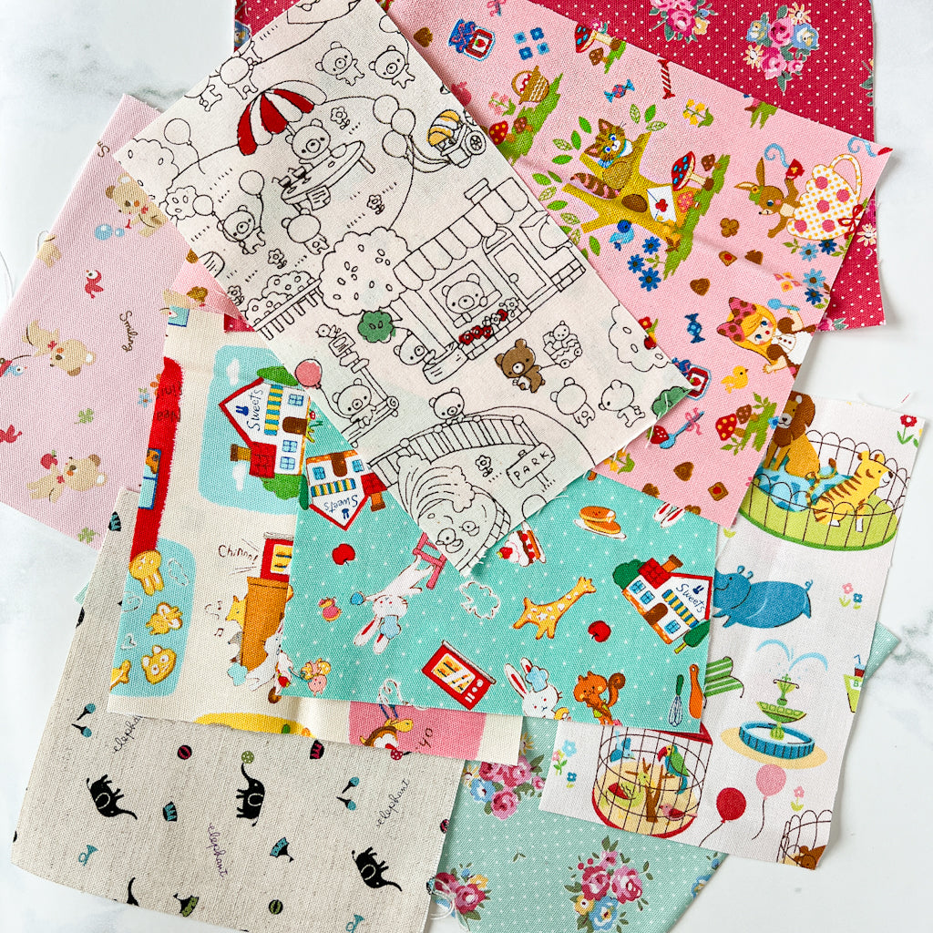 Cute Japanese Fabrics Scrap Bundle