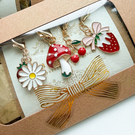Limited Edition Cute Charms for Zipper Pulls, Knitting, Keychains, Backpacks- from nanaCompany