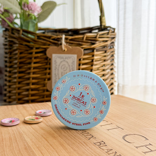 Dorcas Dressmakers’ Steel Pins Plastic Vintage Container (no Pins)