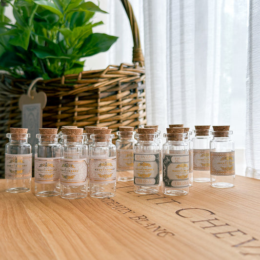Self-threading Needles -Set of six- in a reusable decorative Glass Vial | Choose Style
