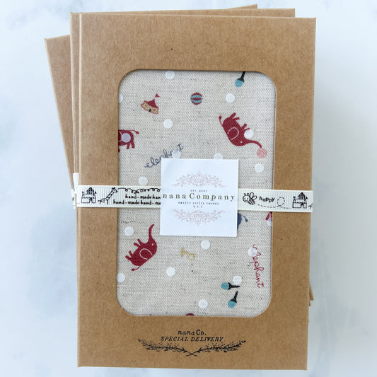 Fun and Flexy Frame Pouch Kit | Trefle Blue and Red Elephants
