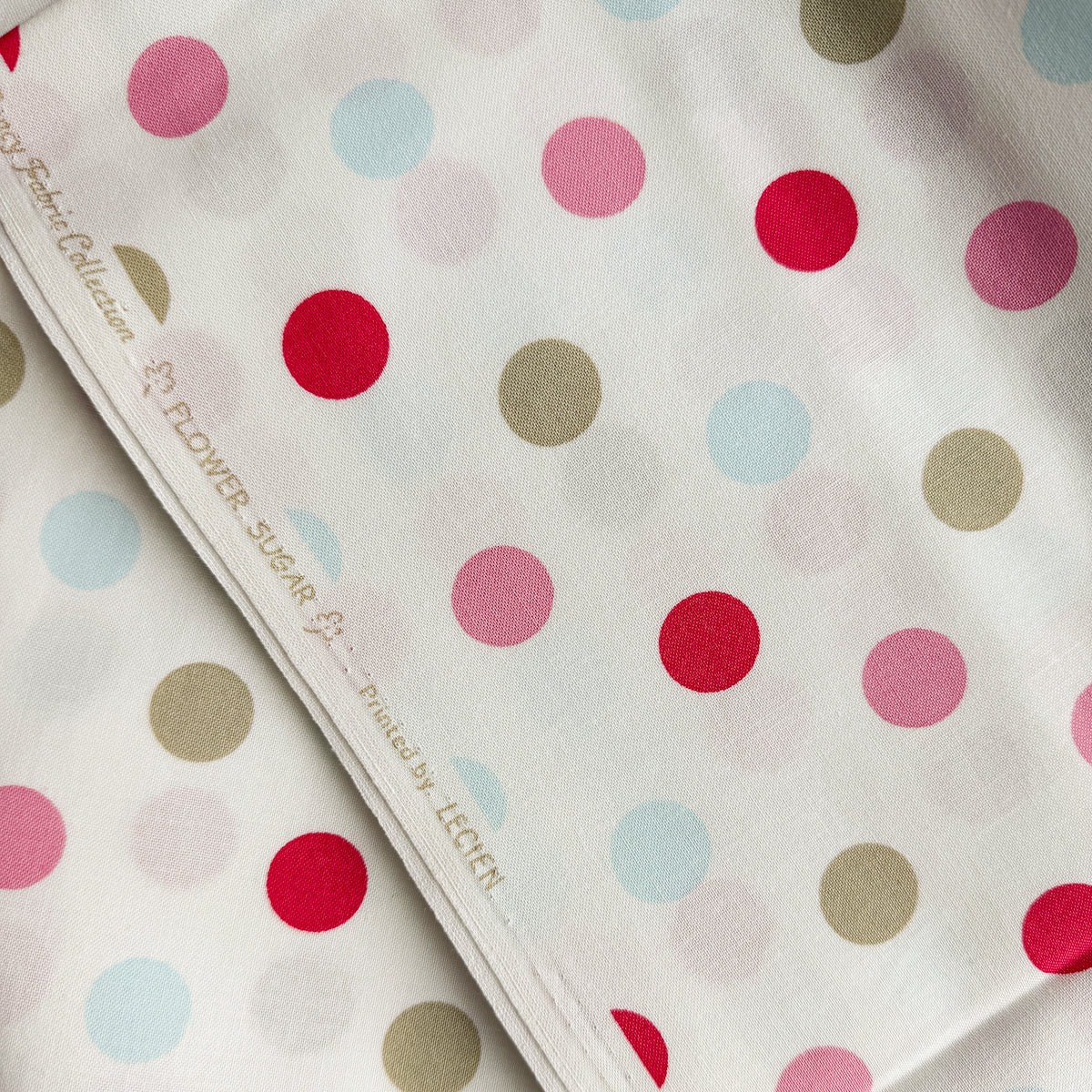 Flower Sugar Large Dots on White | By the HY