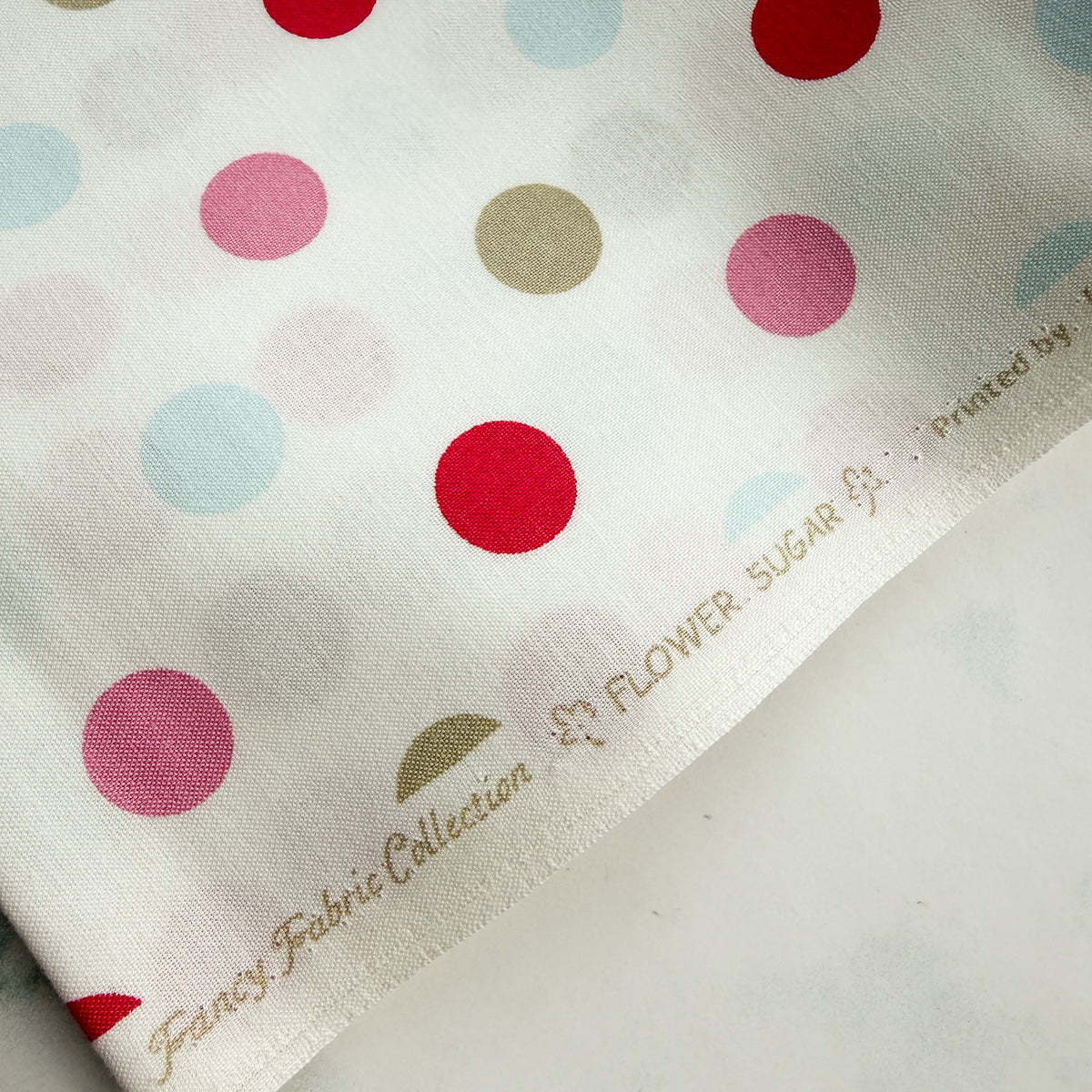Flower Sugar Large Dots on White | By the HY