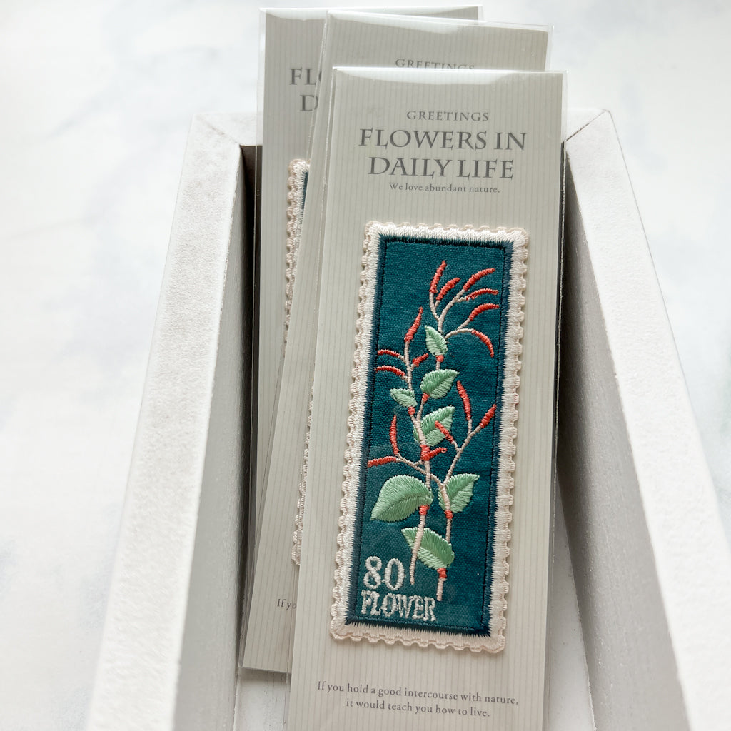 Flowers in Daily Life Iron-on Patch | Teal