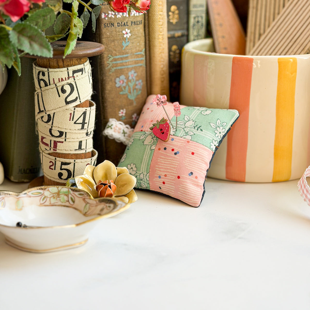 Four-square Pincushion by Amy Sinibaldi for nanaCompany