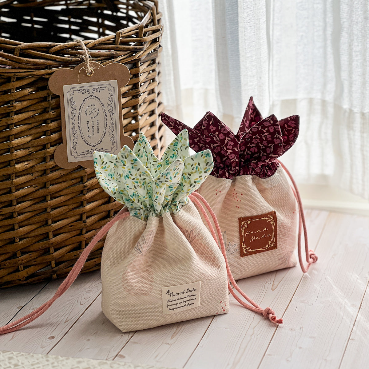 Hand Made Gold-stamped Leather-look Sew-on Labels | Set of three