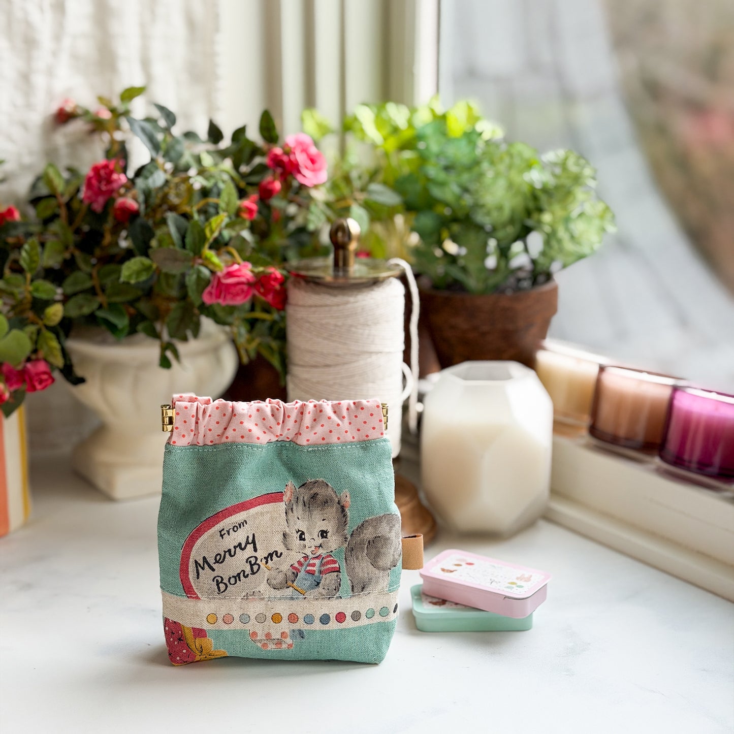 Spring Tea Karel Capek + Merry BonBon Flex Frame Pouch