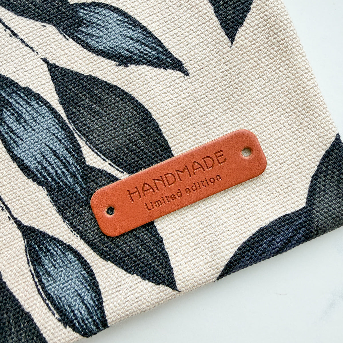 Handmade Limited Edition Caramel Vegan Leather tags | Set of three