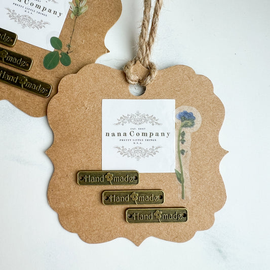 Hand made Metal Alloy Tag | Set of three