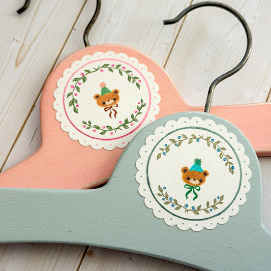 Cute Hand-painted Wood Baby Child Hanger | Choose No.2-3