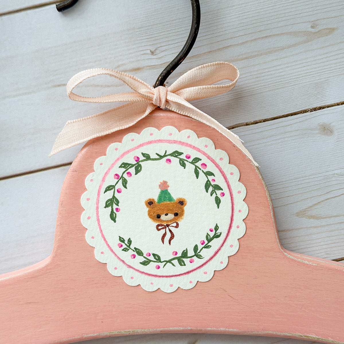 Cute Hand-painted Wood Baby Child Hanger | Choose No.2-3