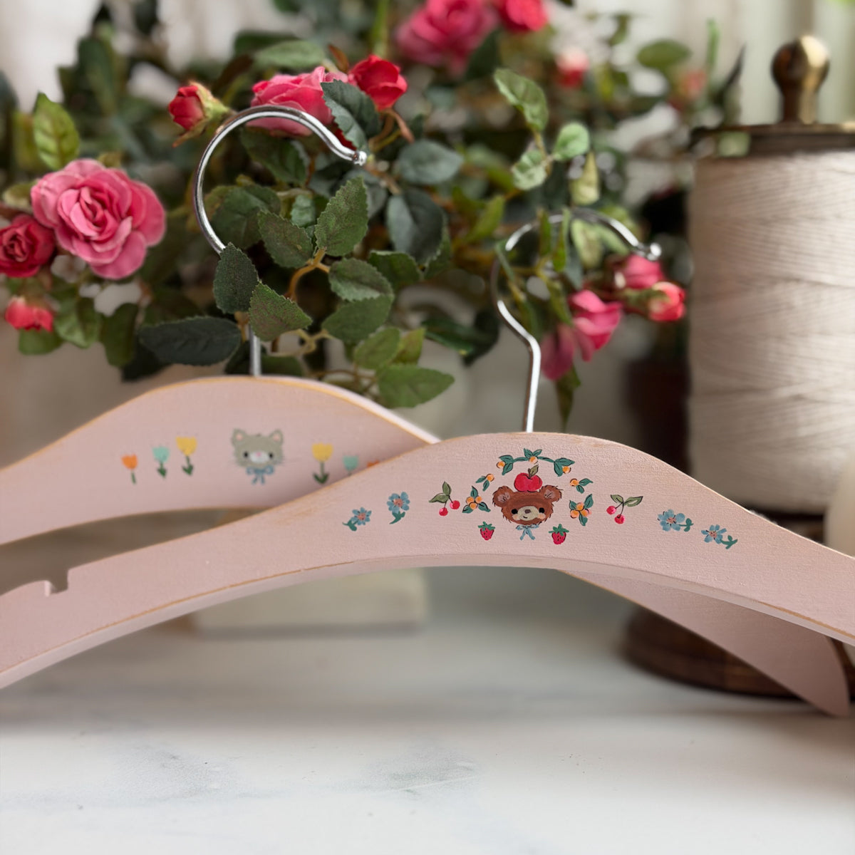 Cute Hand-painted Wood Baby Child Hanger | Choose Style
