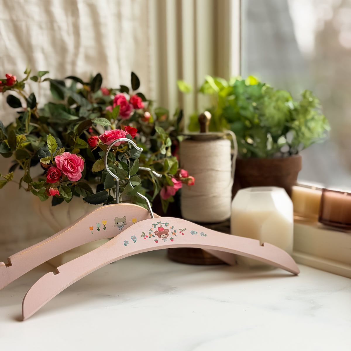 Cute Hand-painted Wood Baby Child Hanger | Choose Style