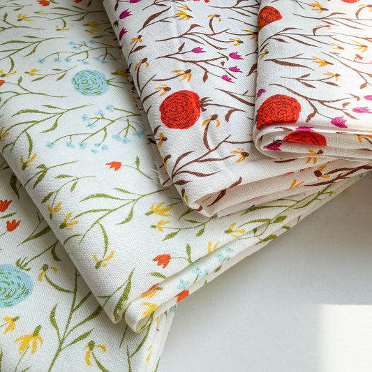 Heather Ross Far Far Away Floral | FQ Choose Blue or Red