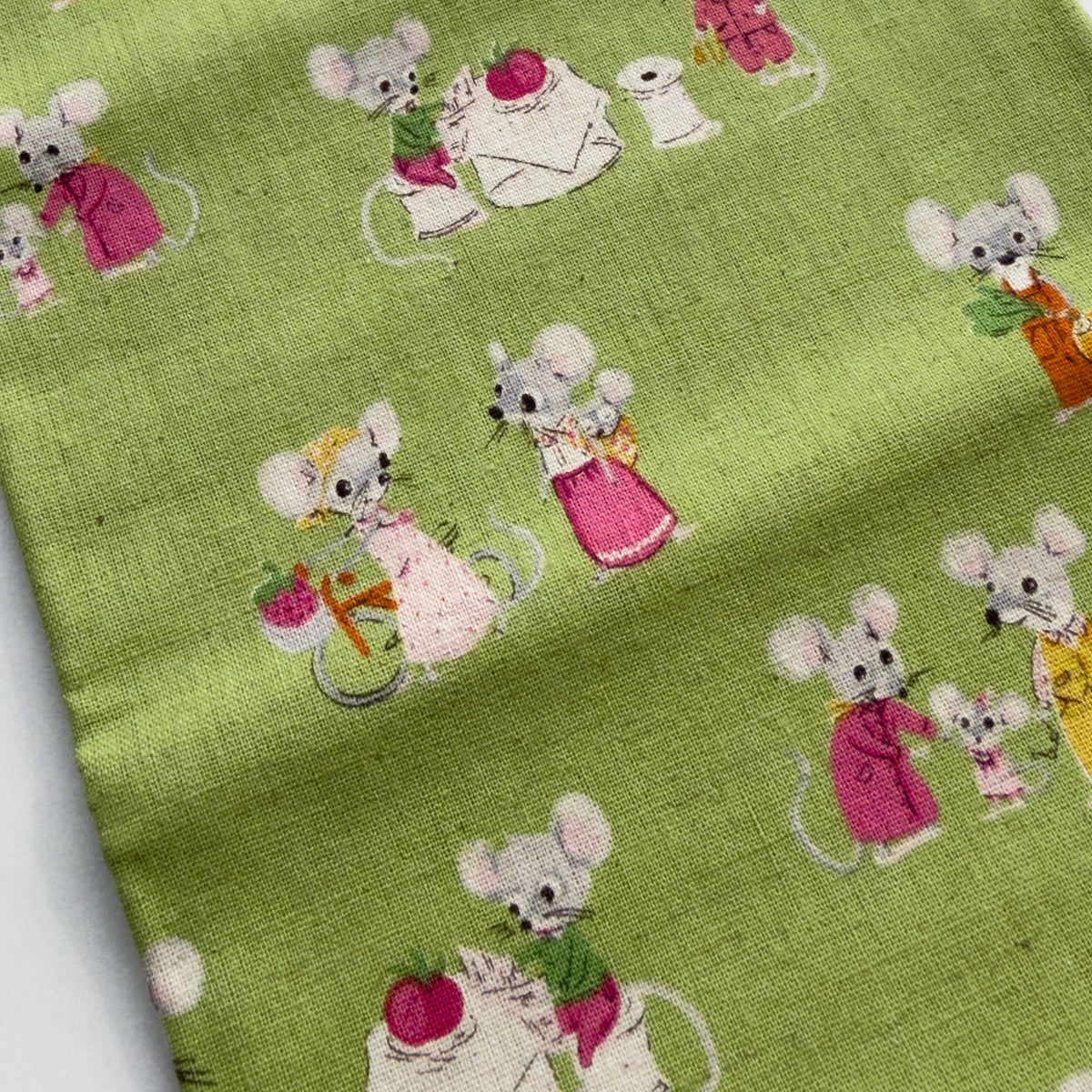 Heather Ross for Kokka Country City Mice linen cotton | Choose Color