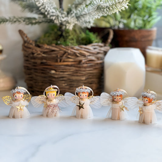 Hand Painted Holiday Fairy Angels | Small Angels in White dresses | Choose Angel No.27-31