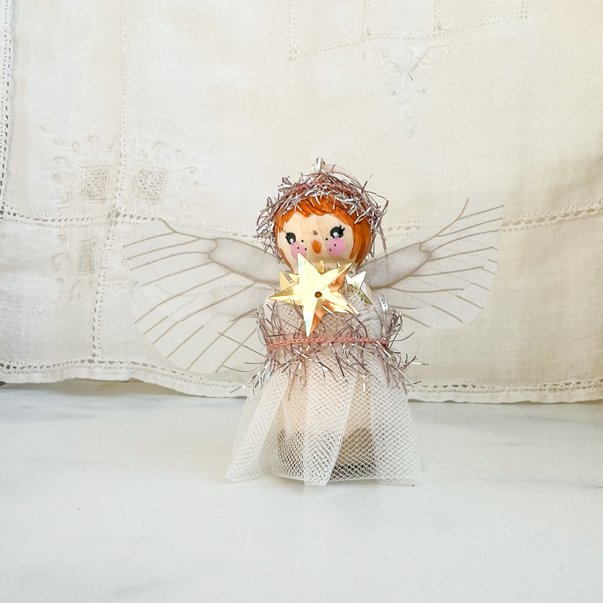 Hand Painted Holiday Fairy Angels | Medium with White dress | Choose Angel No.5-11
