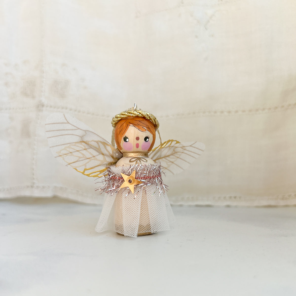 Hand Painted Holiday Fairy Angels | Medium with White dress | Choose Angel No.5-11