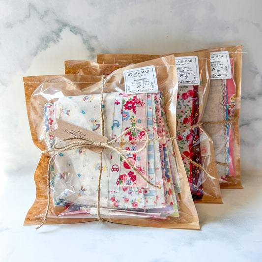 Rare Japanese fabric scrap bundle | No.2