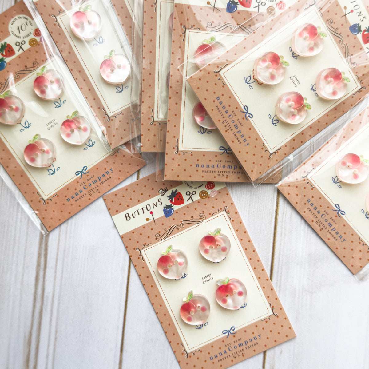 Just Peachy Buttons | Set of four