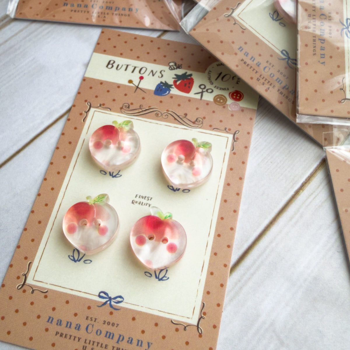Just Peachy Buttons | Set of four
