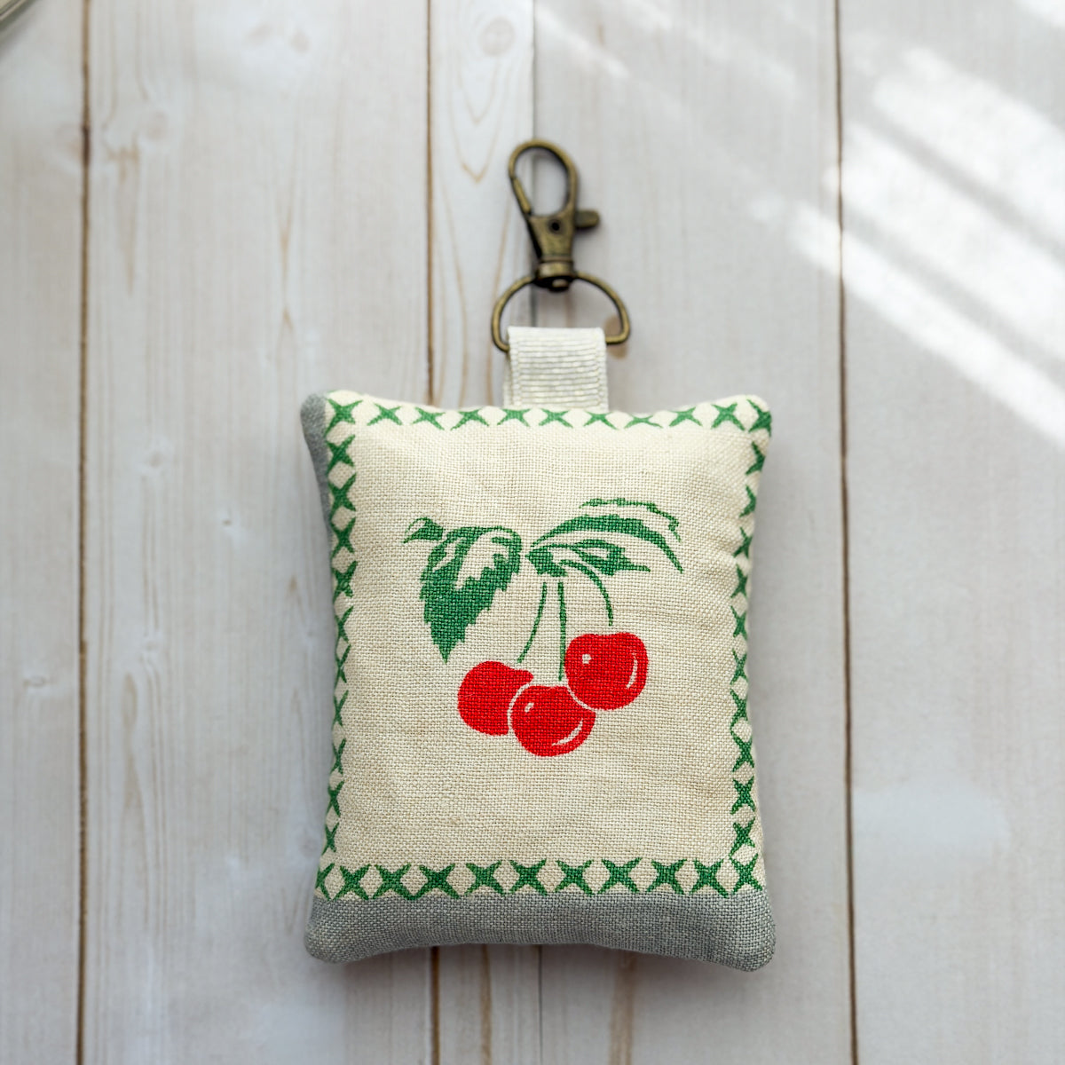Vintage Cherry Cotton Lavender Sachet with Clip | Large | Choose Style