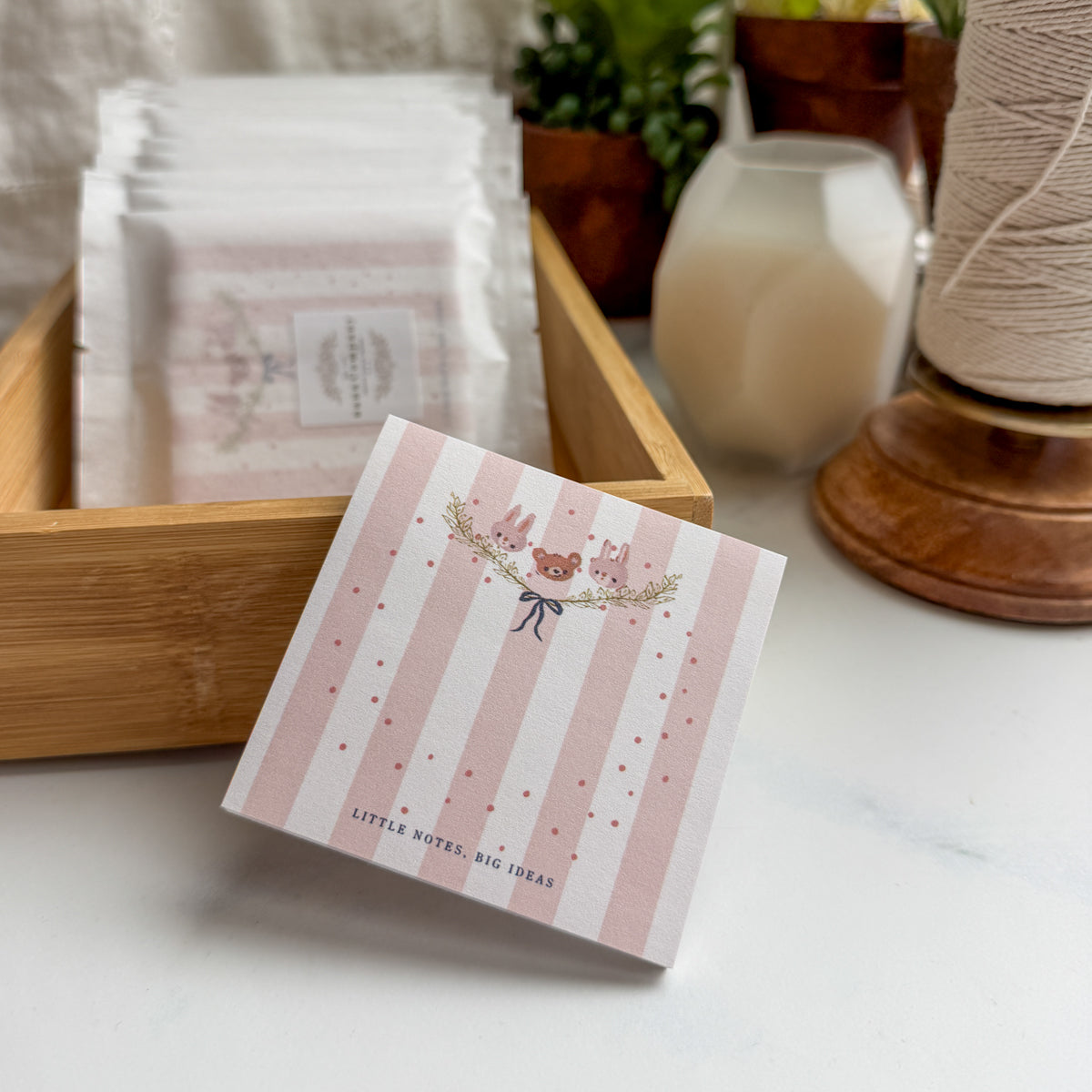 Little Notes, Big Ideas | Fifty sheet Cute Striped Post-it Note pad