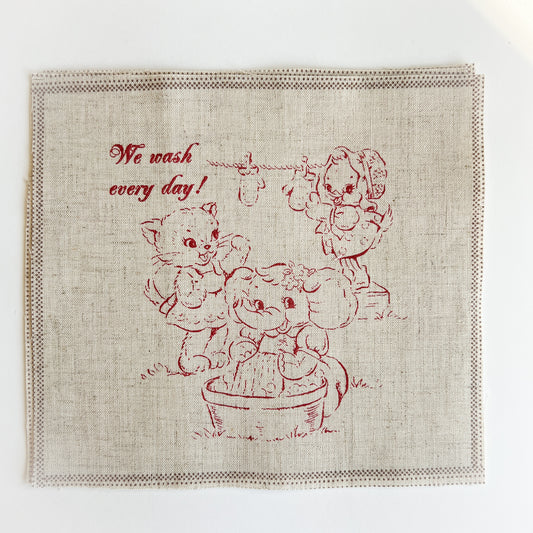 Merry Bon Bon on Natural Linen | Individual Square | No.4