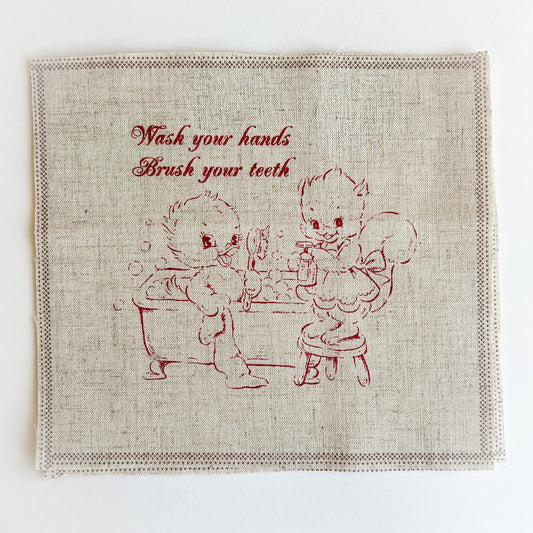 Merry Bon Bon on Natural Linen | Individual Square | No.5