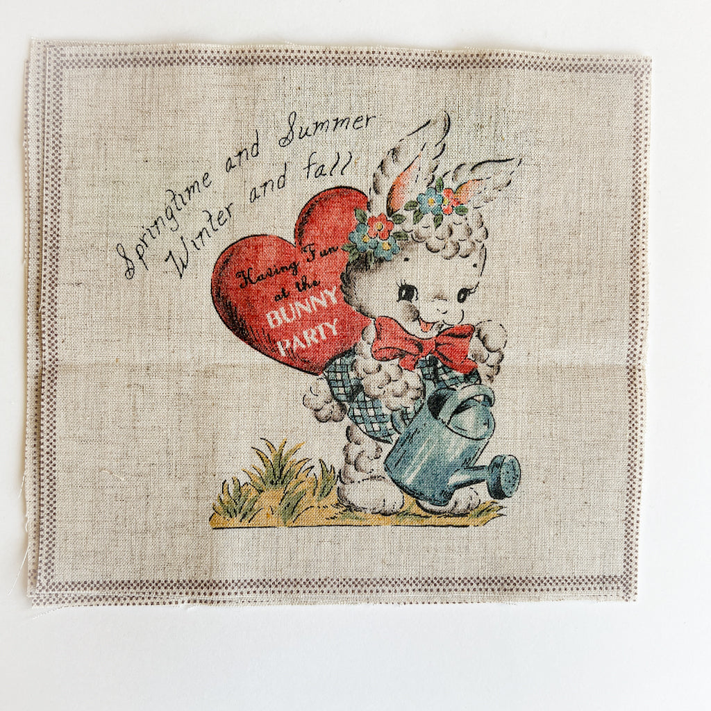 Merry Bon Bon on Natural Linen | Individual Square | No.6