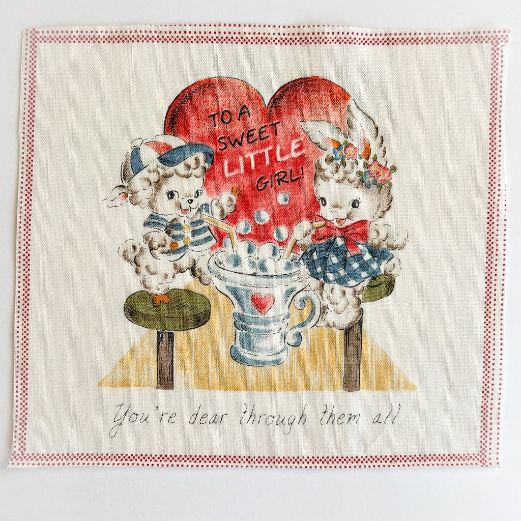 Merry Bon Bon on White Linen | Individual Square | No.13