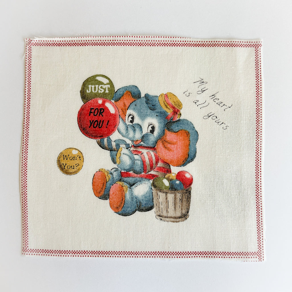 Merry Bon Bon on White Linen | Individual Square | No.2