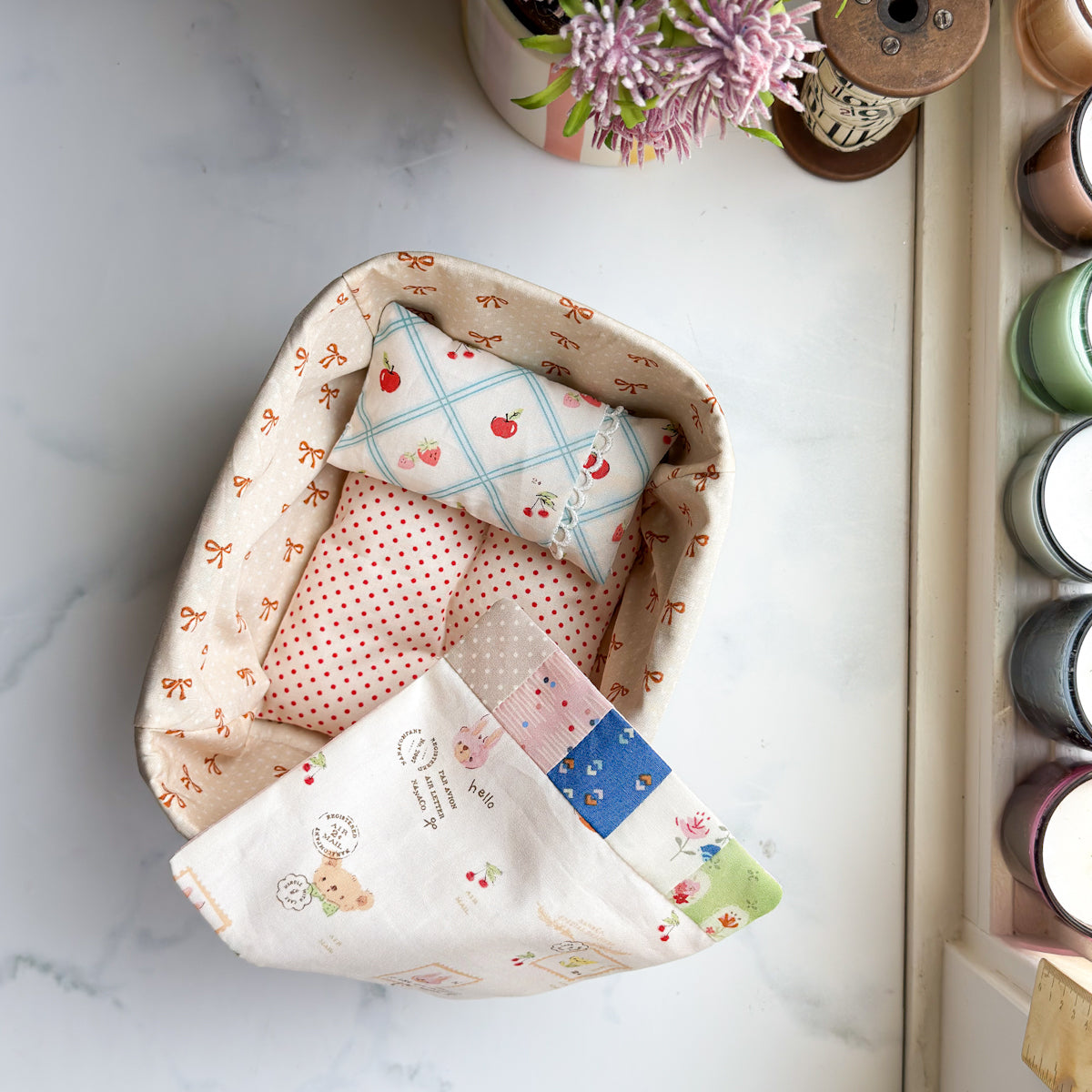 Vintage Rocker Basket + Bedding Set by nanaCompany