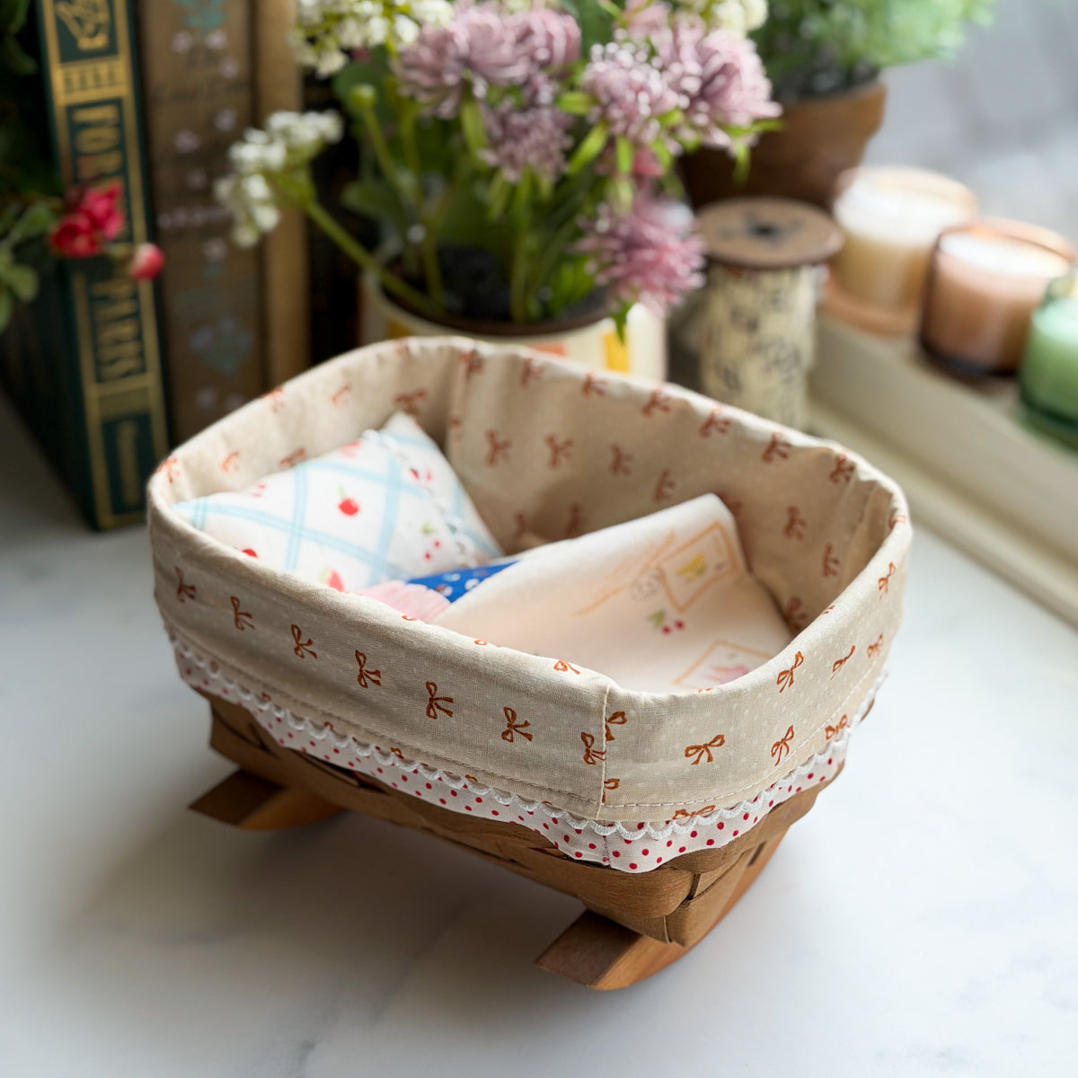 Vintage Rocker Basket + Bedding Set by nanaCompany