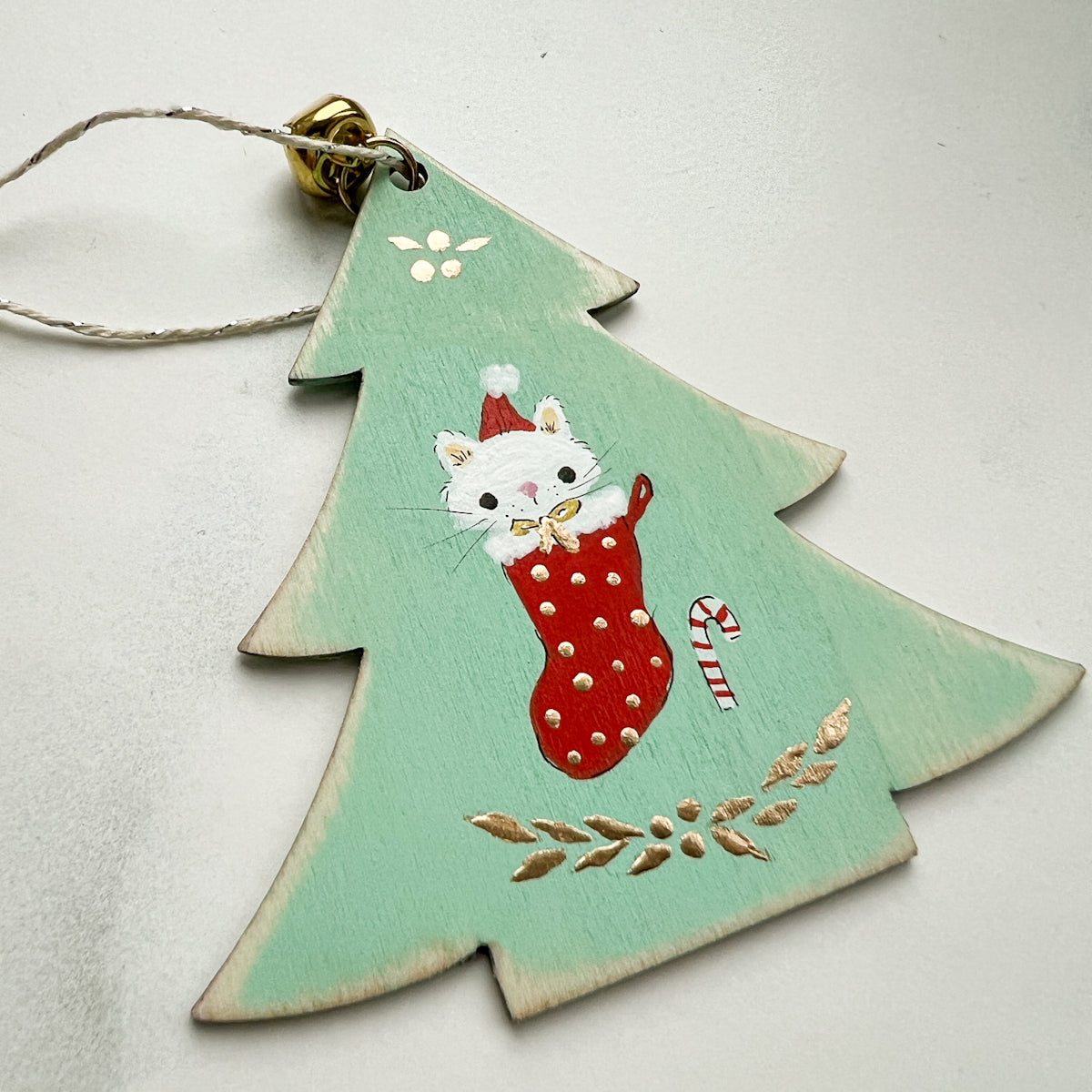 Mint & Green Christmas Stocking Stuffer Ornaments - Choose Style Bunny, Kitty, Bear