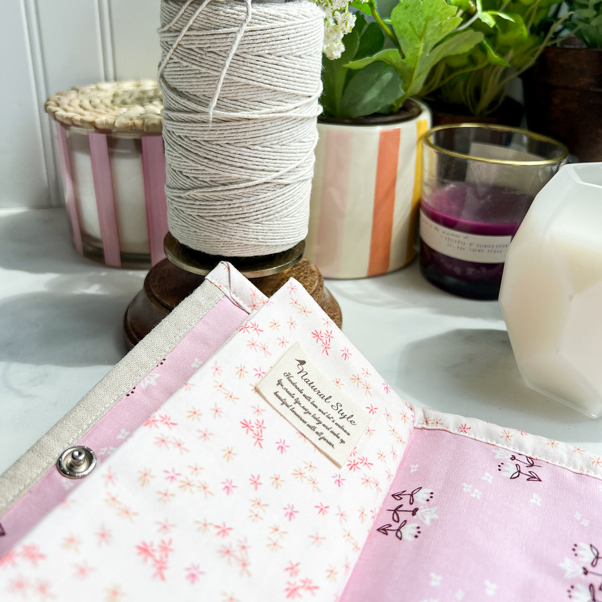 Natural Style Printed Cotton Labels | set of three