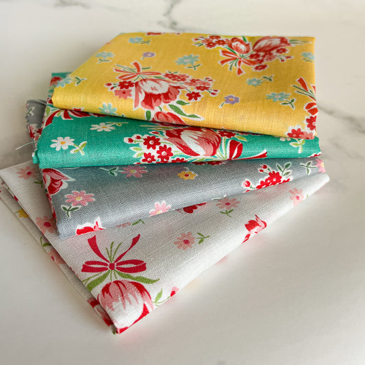 Old New 30’s Floral Bouquet Fabric Bundle | 4 Fat Quarters