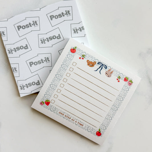 One Step at a Time | Fifty sheet Cute Check List Post-it Note pad