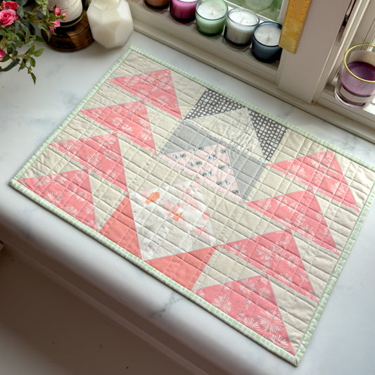 Sweet Pastel HST Paperie Quilted Mat or Cushion Cover