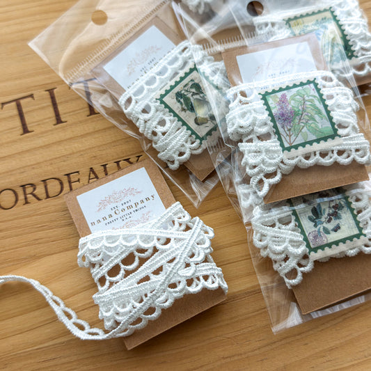 Petite Scalloped White Crochet Trim | One yard